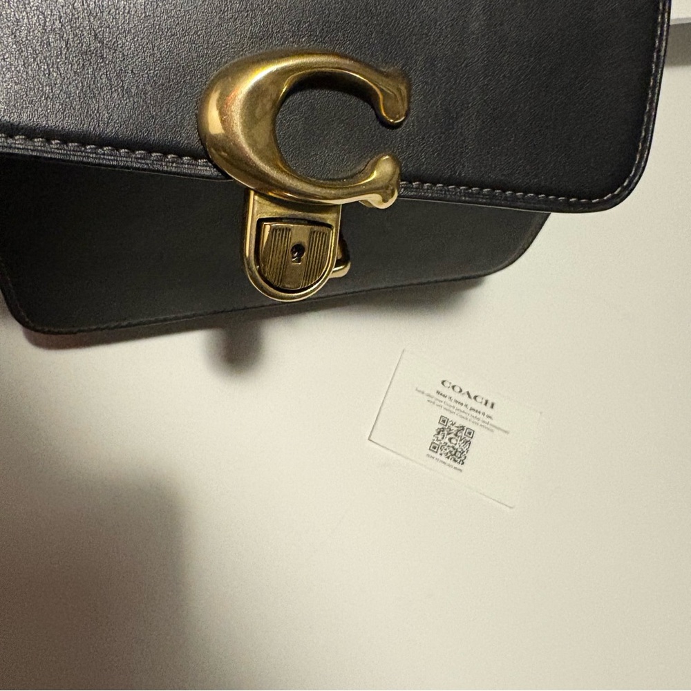 Coach Black Leather Tabby Shoulder Bag with Gold Hardware - Picture 5 of 12